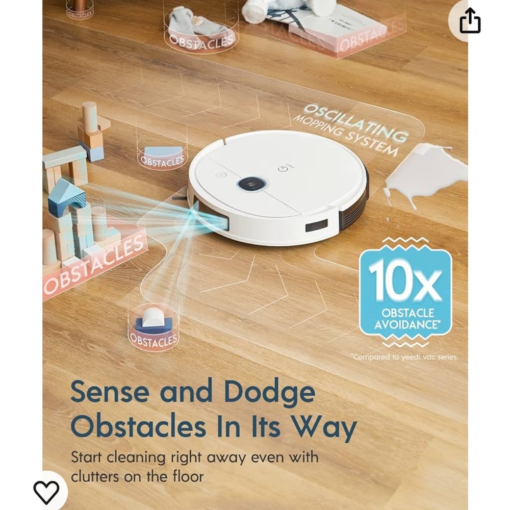 yeedi vac 2 pro Robot Vacuum and Mop Combo,Powerful 3000Pa Suction with Mop